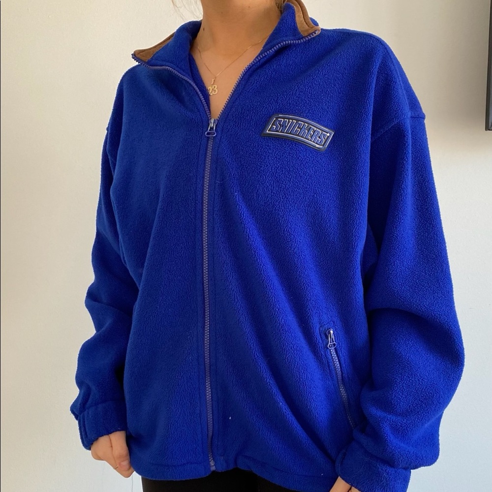 Vintage Snickers Fleece zip up jacket